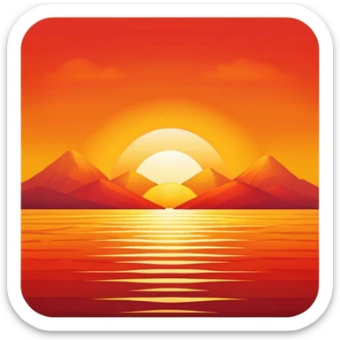 sunset sticker