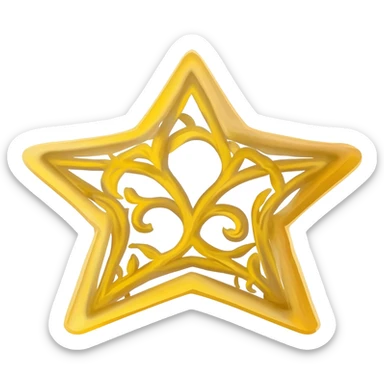 37. tiny gold star crown sticker