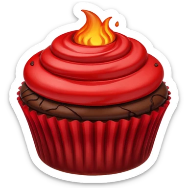 Lava cupcake sticker