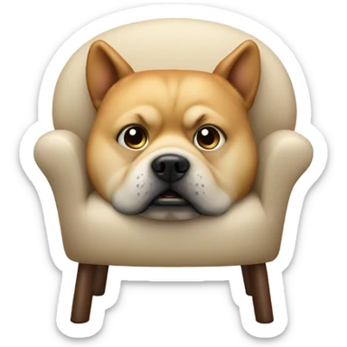 fat dog mix chair sticker