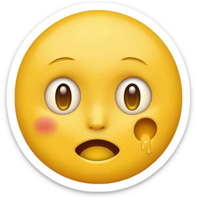 yellow emoji in pain sticker