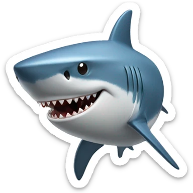 Shark in a sports headband plays sports  sticker