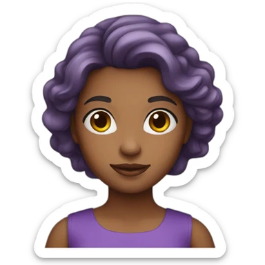 Girl in purple dress  sticker