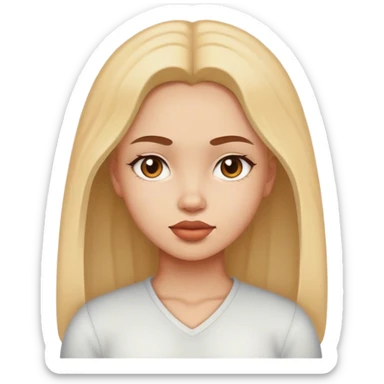 Girl doing Chad face sticker