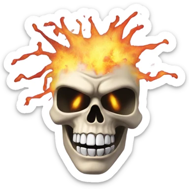 skulls head exploding and the skulls shape is the frontmans mask in squid game sticker
