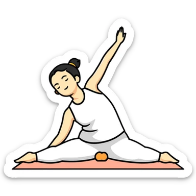 person doing yoga sticker