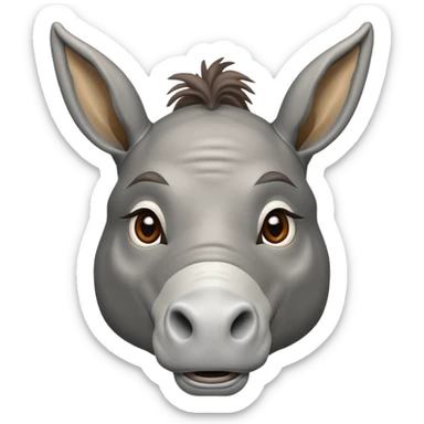 Ein behindert aussehender Eselkopf sticker