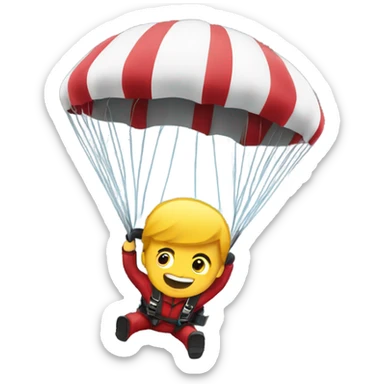 A man parachuting  sticker