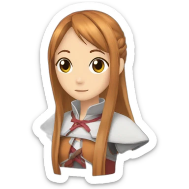 Asuna qui fait dodo sticker