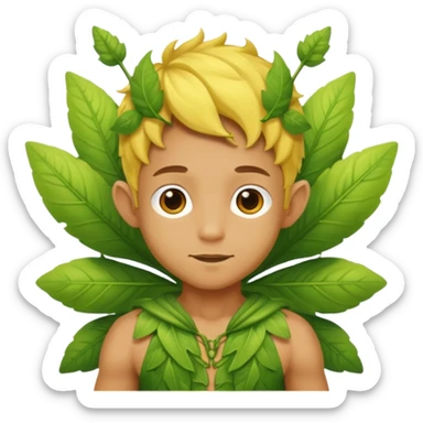 yellow male fairy, tan skin sticker