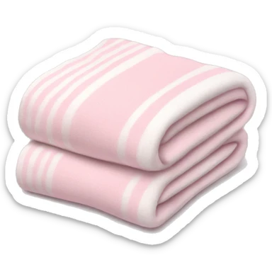 Pastel Pink and white blanket folded  sticker