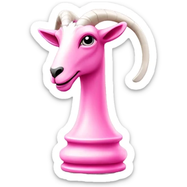 Goat chess piece pink  sticker