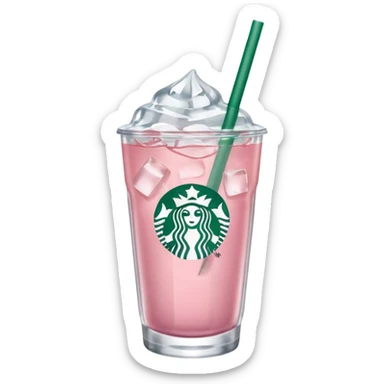 Starbucks light pink drink sticker
