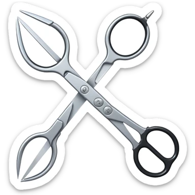 Scissors cutting audio wave clip sticker