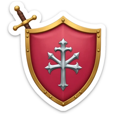 brasão sangrando medieval rosa de sangue vermelha sticker
