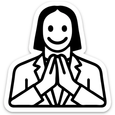 Add Keanu Reeves in the background, keeping the Uber thank you emoji as the main focus, in a modern outlined icon style with transparent background. sticker