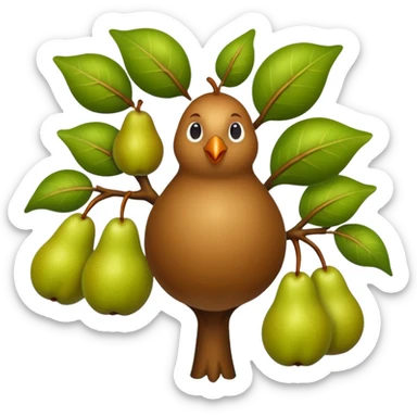 Partridge in a pear tree sticker