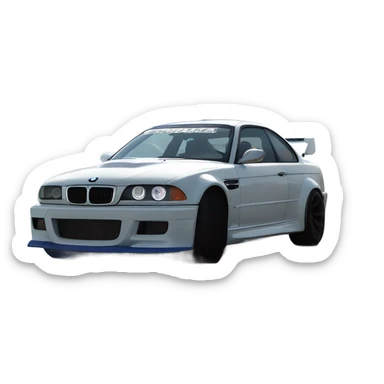 bmw m3 drifting sticker