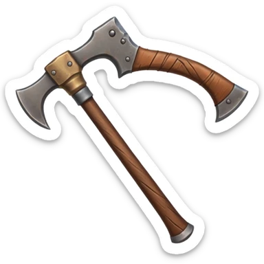 barbarian axe sticker