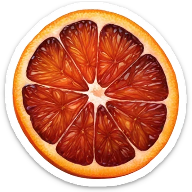 Blood orange slice  sticker