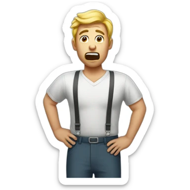 Man who farts a lot sticker