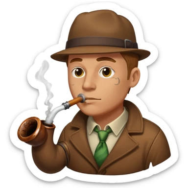 White guy smoking a pipe fashioned from a sewer drain with brown liquid overflowing sticker