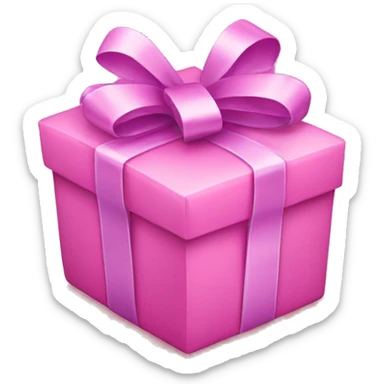 Pink present sticker