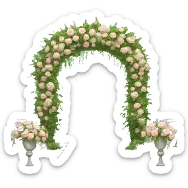 Garden wedding arch sticker