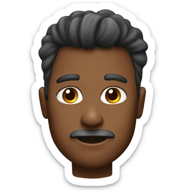 Crea a un hombre de pelo marrón y piel clara con unos cuernos de reno en la cabeza sticker