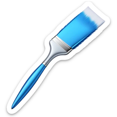 digital paintbrush hovering above a smooth vector curve sticker
