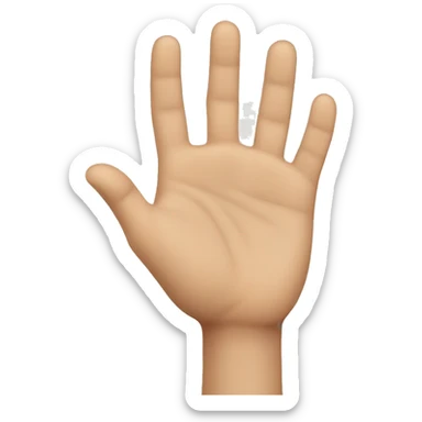 finger swiping up palm facing away sticker