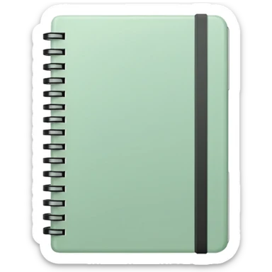 pale green note book sticker