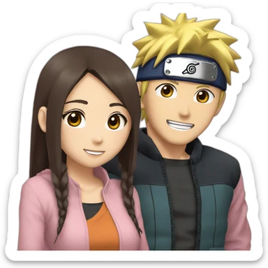 Megumi et Naruto en couple sticker