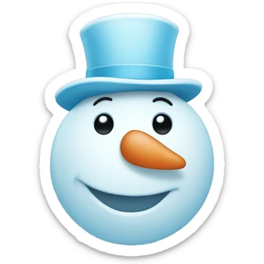 Light blue snowman sticker