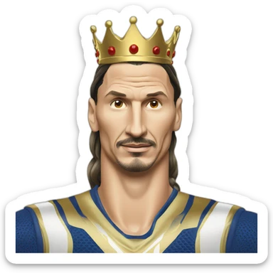Zlatan Ibrahimovic with King crown sticker