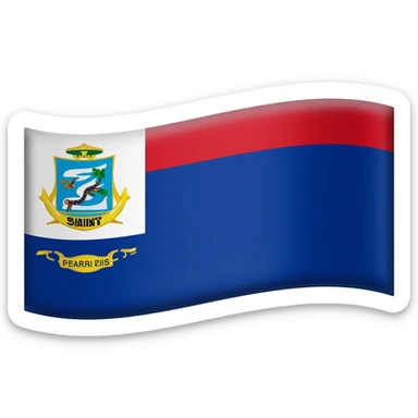 Saint Martin and Paraguay emoji flag sticker
