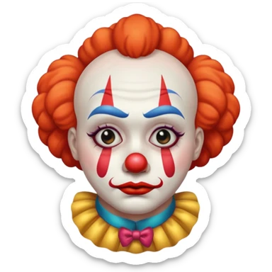 sad clowns sticker