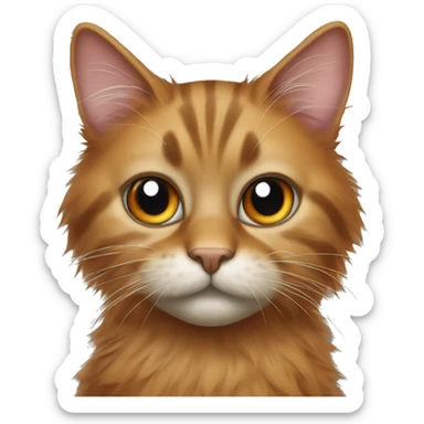 Dirty smelly rough fur cat orange sticker