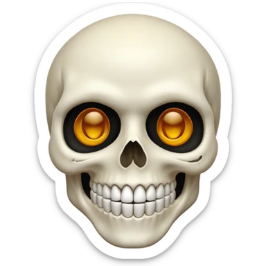 Skull face sticker