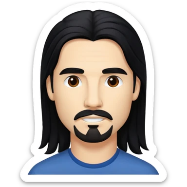 Kevin Richardson with long black hair sticker