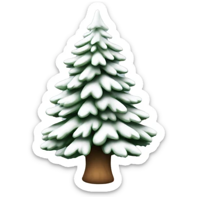  actual white fir christmas tree isolated.  sticker