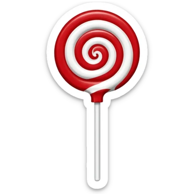 Peppermint swirl lollipop sticker