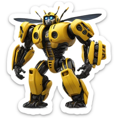 Bumblebee transformer swimming sticker