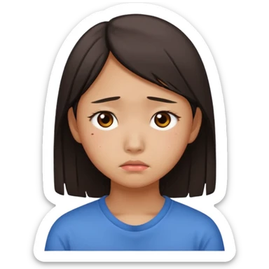 chinese teenage female having Heartbreak - feeling of deep sadness when love ends sticker