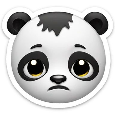 A sad panda sticker