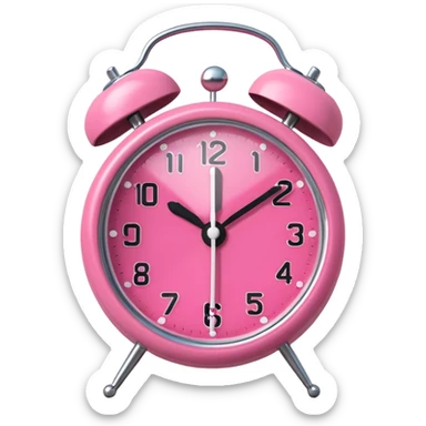 pink alarm clock sticker