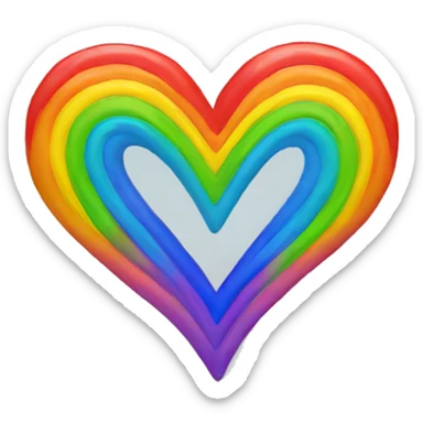 Rainbow Heart sticker