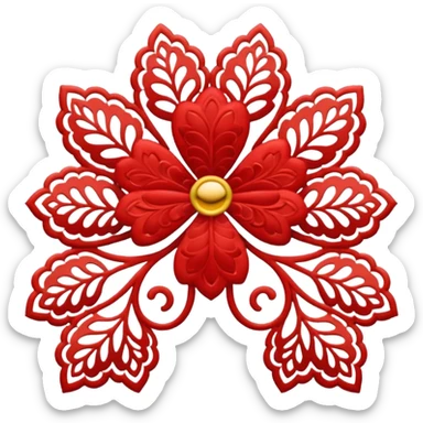 red lace sticker