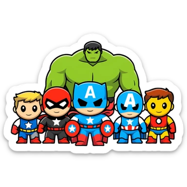 Avengers superhero team sticker