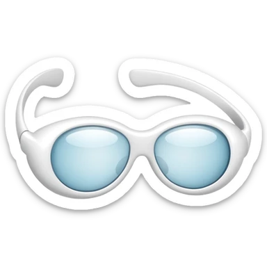 white massage glasses sticker